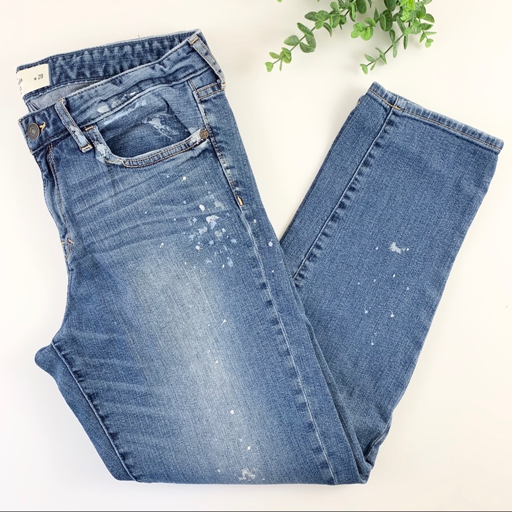 Abercrombie & Fitch Paint Splatter Straight Jeans
